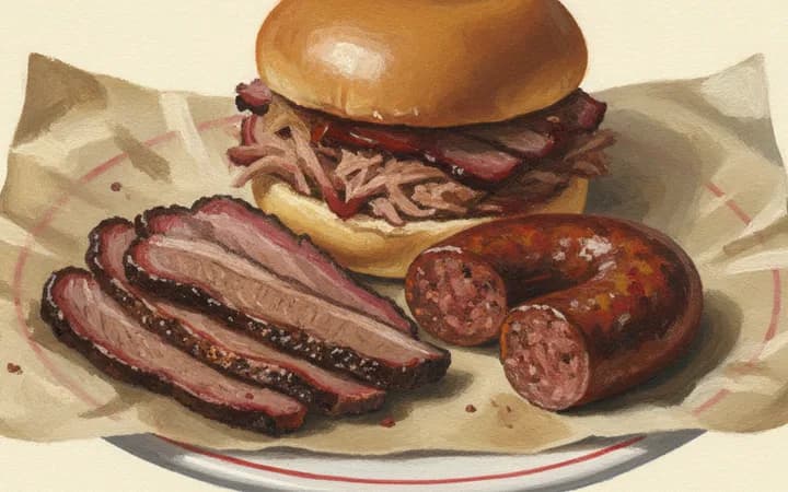 Illustration of the kind of dish Brotherton’s Black Iron Barbecue is known for