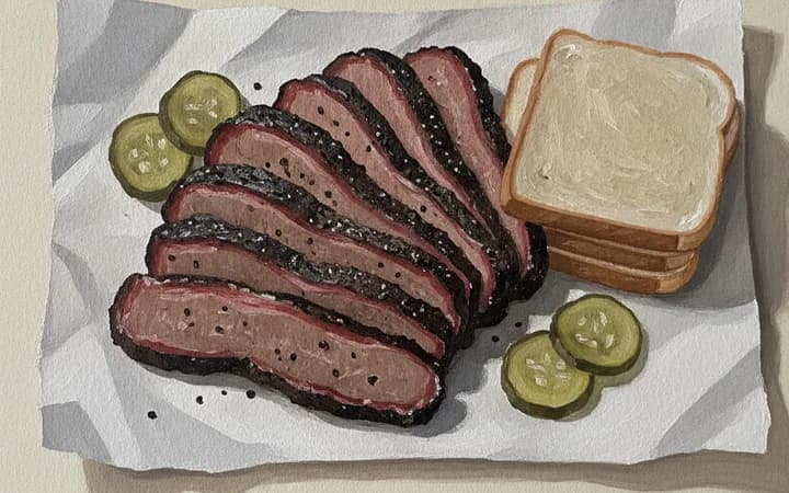 Illustration of the kind of dish Franklin Barbecue is known for