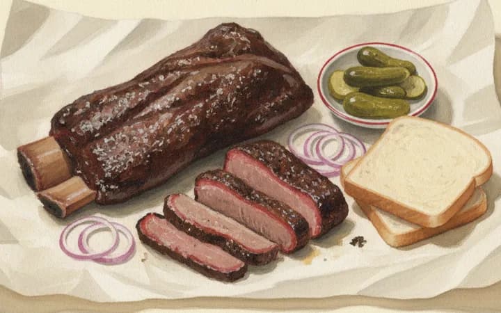 Illustration of the kind of dish Terry Black’s Barbecue is known for