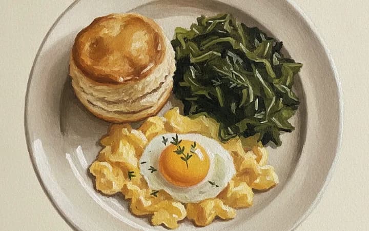 Illustration of the kind of dish Mattie’s at Green Pastures is known for