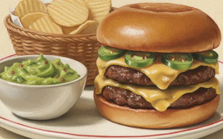 Illustration of the kind of dish Pool Burger is known for