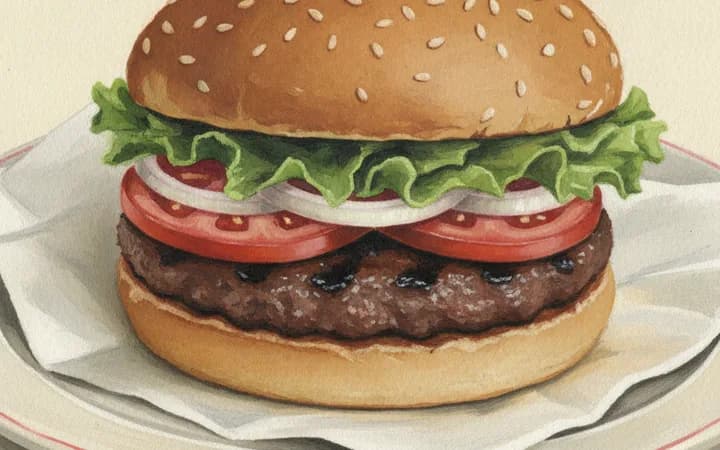 Illustration of the kind of dish Top Notch Hamburgers is known for