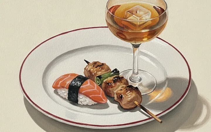 Illustration of the kind of dish Uchiba is known for
