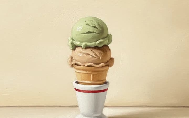 Illustration of the kind of dish Gelato Paradiso is known for