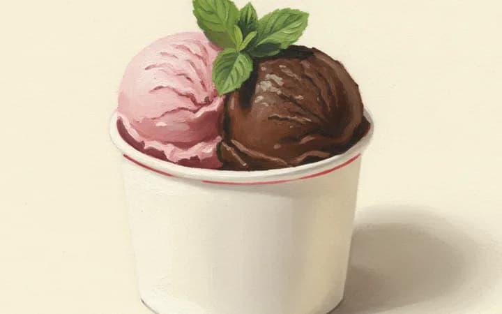 Illustration of the kind of dish Lick Honest Ice Creams is known for