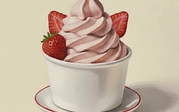 Illustration of the kind of dish Zeds Real Fruit Ice Cream is known for