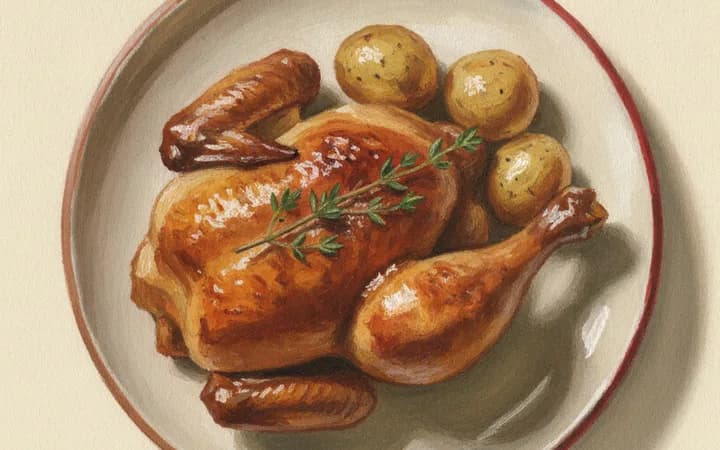 Illustration of the kind of dish Austin Rotisserie is known for