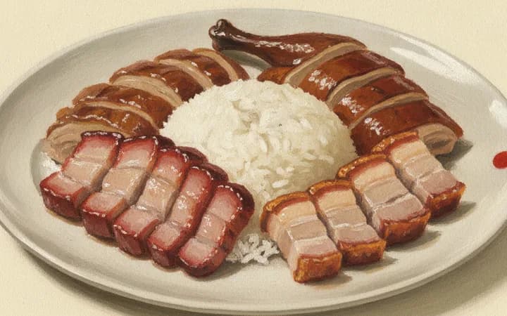 Illustration of the kind of dish Din Ho Chinese BBQ is known for