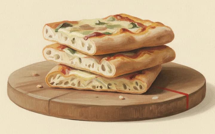 Illustration of the kind of dish Baldinucci Pizza Romana is known for