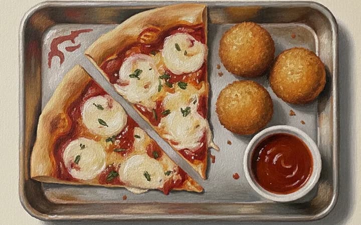 Illustration of the kind of dish La Volta Pizza Club is known for