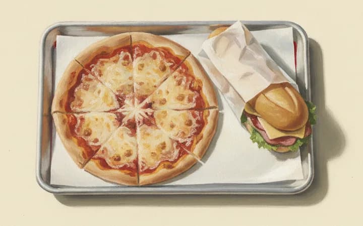 Illustration of the kind of dish Little Deli & Pizzeria is known for