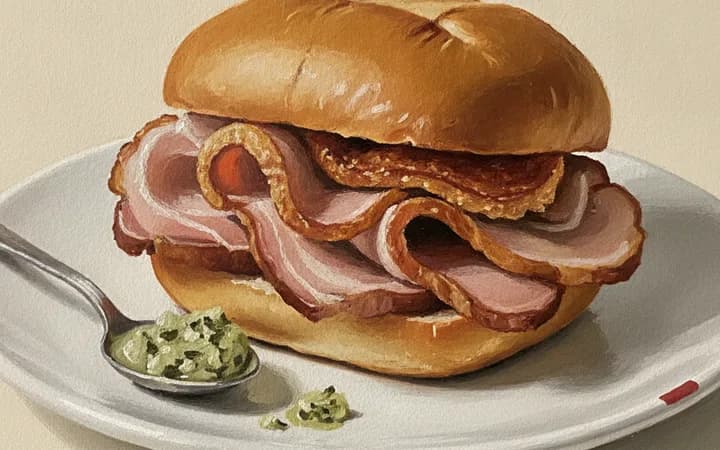 Illustration of the kind of dish Meat & Bread is known for