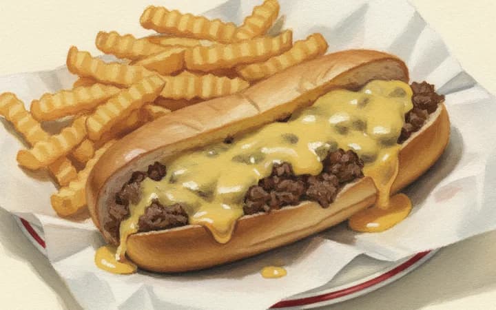 Illustration of the kind of dish R&B’s Steak and Fries is known for