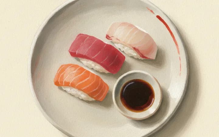 Illustration of the kind of dish Neighborhood Sushi is known for