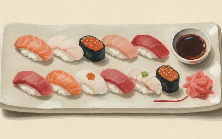 Illustration of the kind of dish Sushi Yume is known for