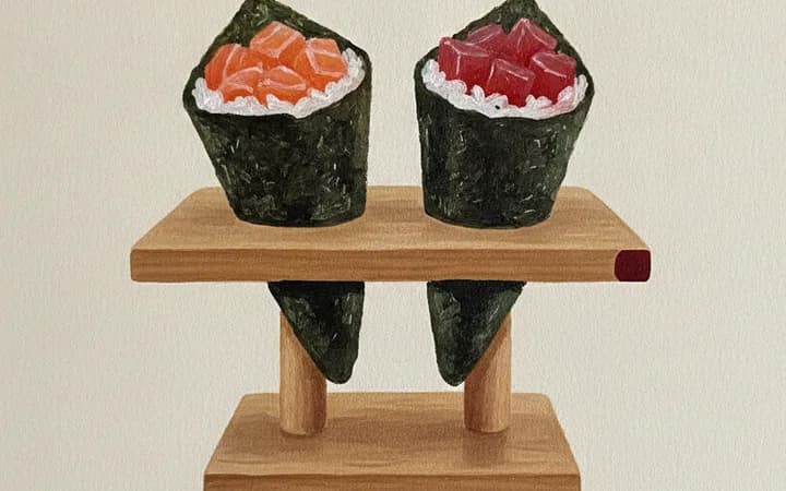 Illustration of the kind of dish Yuki Handroll Bar is known for