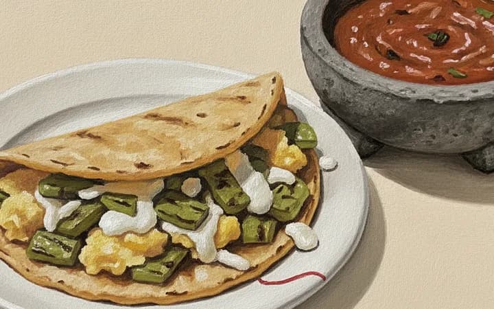 Illustration of the kind of dish Tacos Guerrero is known for