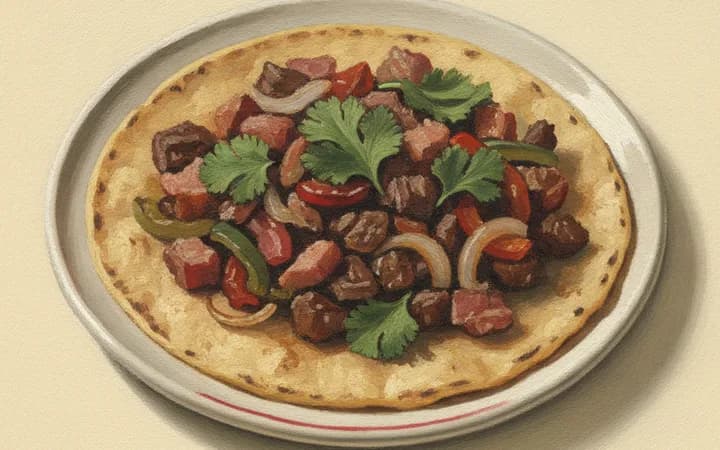 Illustration of the kind of dish Discada is known for
