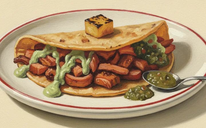 Illustration of the kind of dish Vaquero Taquero is known for