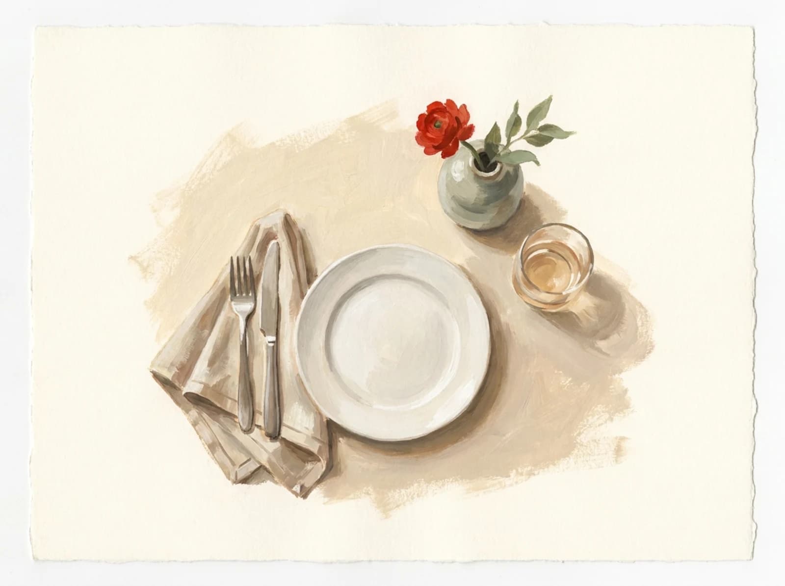 Painted plate illustration