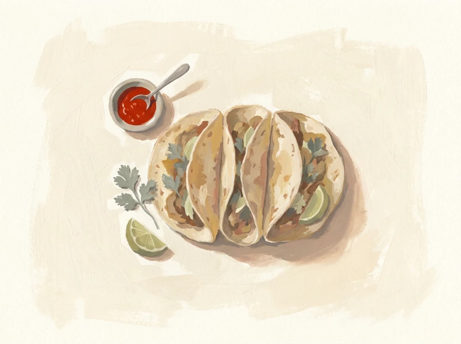 Painted plate illustration